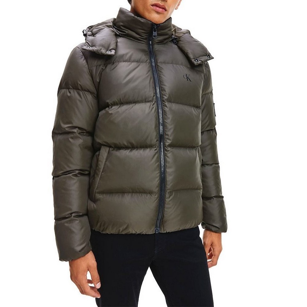 CALVIN KLEIN JEANS ESSENTIALS NON DOWN JACKET ΜΠΟΥΦΑΝ ΑΝΔΡΙΚΟ KHAKI