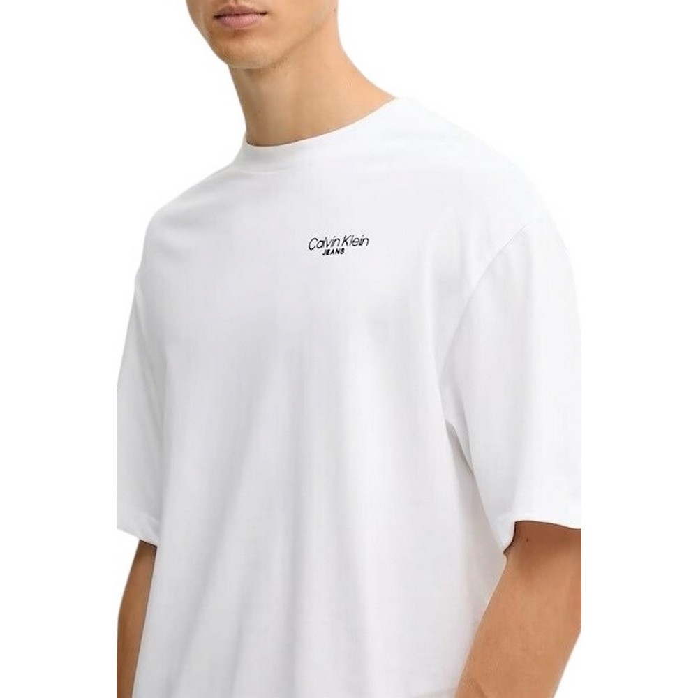 CALVIN KLEIN JEANS LOGO BACK PRINT T-SHIRT ΜΠΛΟΥΖΑ ΑΝΔΡΙΚΗ BRIGHT WHITE