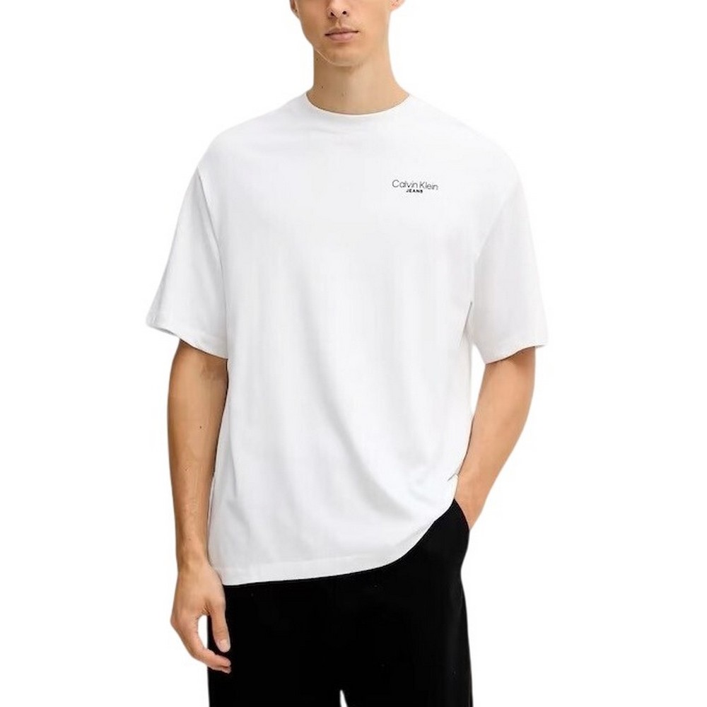 CALVIN KLEIN JEANS LOGO BACK PRINT T-SHIRT ΜΠΛΟΥΖΑ ΑΝΔΡΙΚΗ BRIGHT WHITE