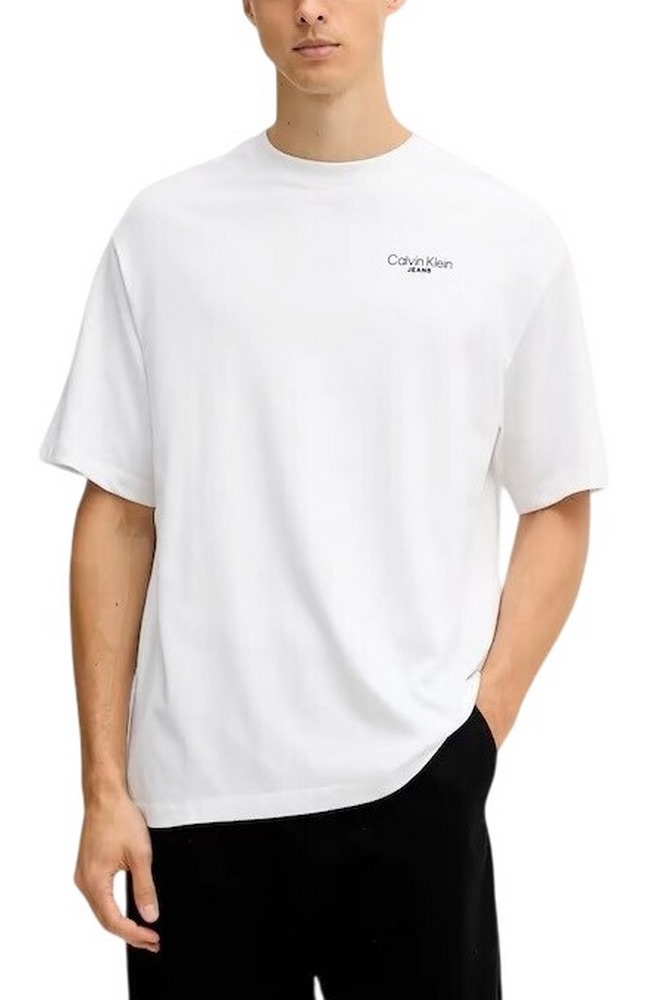 CALVIN KLEIN JEANS LOGO BACK PRINT T-SHIRT ΜΠΛΟΥΖΑ ΑΝΔΡΙΚΗ BRIGHT WHITE