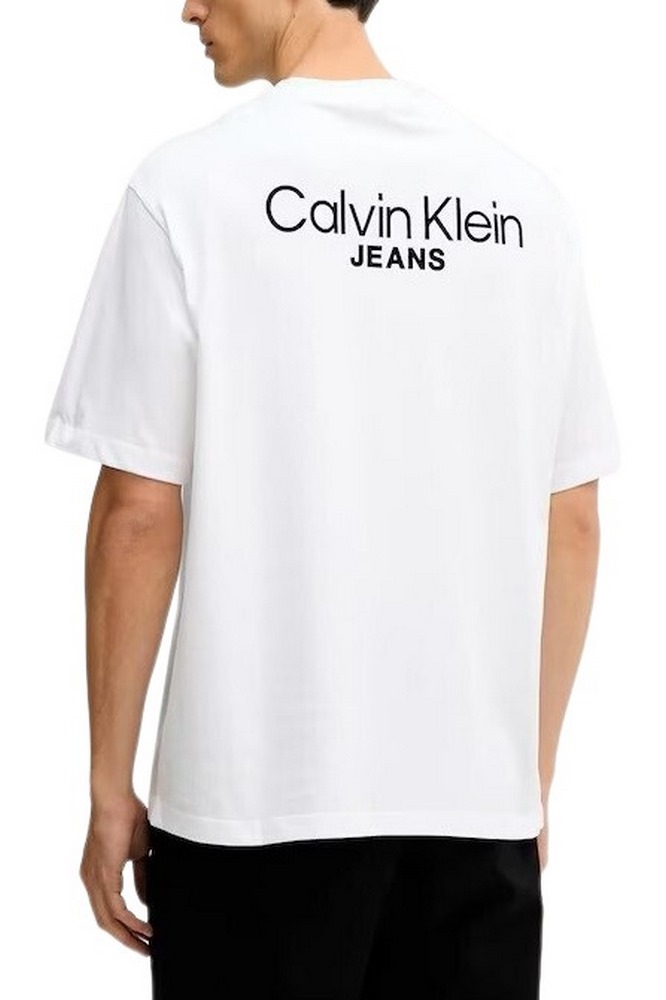 CALVIN KLEIN JEANS LOGO BACK PRINT T-SHIRT ΜΠΛΟΥΖΑ ΑΝΔΡΙΚΗ BRIGHT WHITE