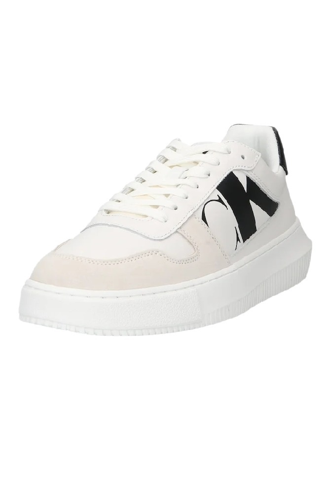 CALVIN KLEIN CHUNKY CUPSOLE LACEUP MIX LTH ΠΑΠΟΥΤΣΙ ΑΝΔΡΙΚΟ WHITE/BLACK