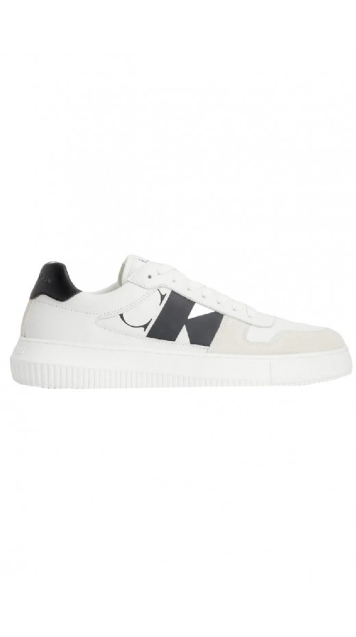 CALVIN KLEIN CHUNKY CUPSOLE LACEUP MIX LTH ΠΑΠΟΥΤΣΙ ΑΝΔΡΙΚΟ WHITE/BLACK