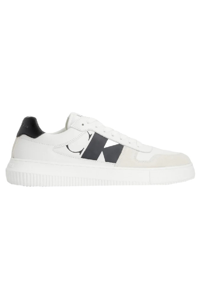 CALVIN KLEIN CHUNKY CUPSOLE LACEUP MIX LTH ΠΑΠΟΥΤΣΙ ΑΝΔΡΙΚΟ WHITE/BLACK