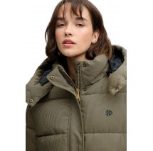 SUPERDRY PREMIUM HOOD CHECK PUFFER JKT ΜΠΟΥΦΑΝ ΓΥΝΑΙΚΕΙΟ BROWN