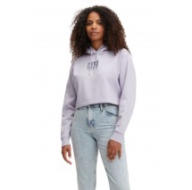 CALVIN KLEIN JEANS PRINTED BOX CROPPED HOODIE ΜΠΛΟΥΖΑ ΦΟΥΤΕΡ ΓΥΝΑΙΚΕΙΟ LILA