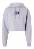 CALVIN KLEIN PRINTED BOX CROPPED HOODIE ΦΟΥΤΕΡ ΓΥΝΑΙΚΕΙΟ LILA