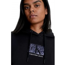 CALVIN KLEIN PRINTED BOX CROPPED HOODIE ΦΟΥΤΕΡ ΓΥΝΑΙΚΕΙΟ BLACK