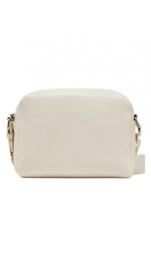 CALVIN KLEIN JEANS OVER WEBBING CAMERA BAG21 ΤΣΑΝΤΑ ΓΥΝΑΙΚΕΙΑ OFF WHITE