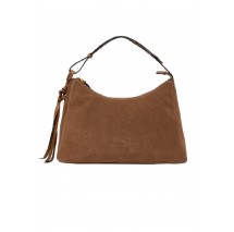 TOMMY HILFIGER STATEMENT SHOULDER BAG SUEDE ΤΣΑΝΤΑ ΓΥΝΑΙΚΕΙΑ COGNAC