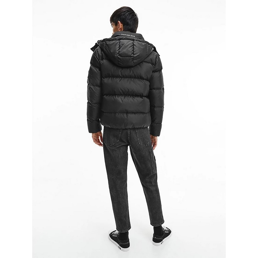 CALVIN KLEIN JEANS ESSENTIALS NON DOWN JACKET ΜΠΟΥΦΑΝ ΑΝΔΡΙΚΟ BLACK