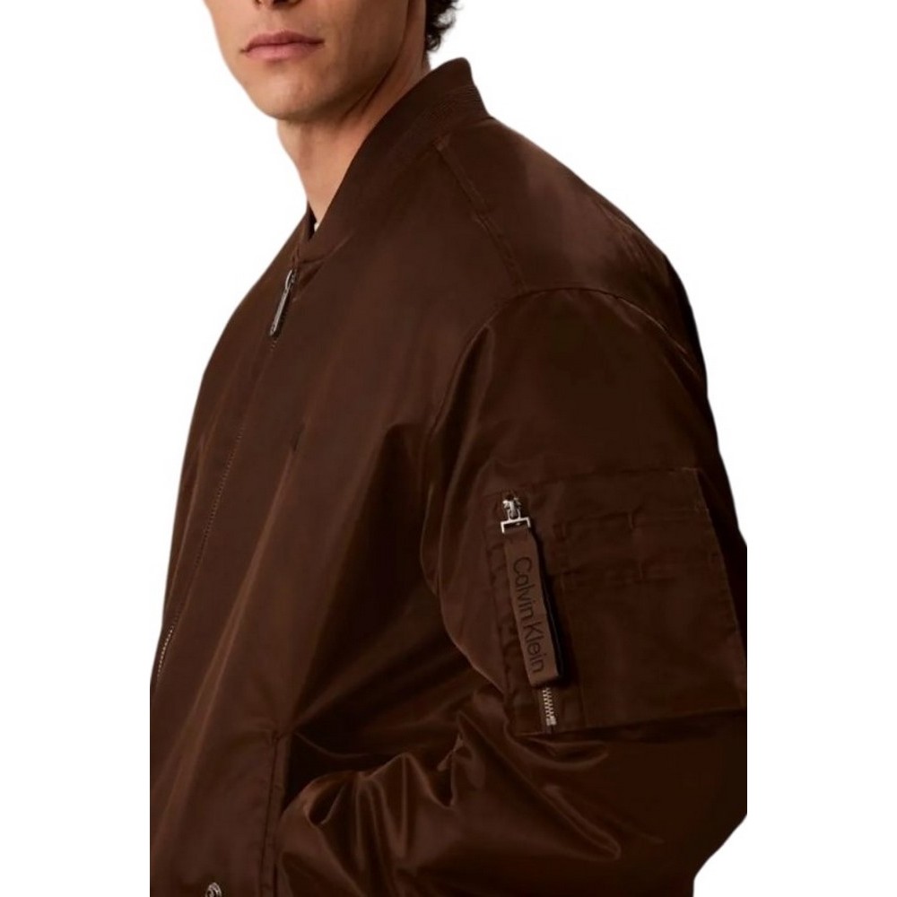 CALVIN KLEIN JEANS NYLON BOMBER JKT ΜΠΟΥΦΑΝ ΑΝΔΡΙΚΟ BROWN