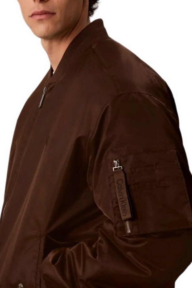 CALVIN KLEIN JEANS NYLON BOMBER JKT ΜΠΟΥΦΑΝ ΑΝΔΡΙΚΟ BROWN