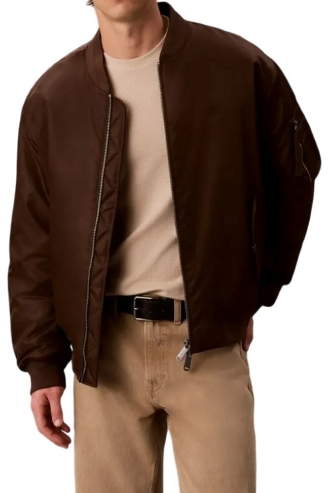 CALVIN KLEIN JEANS NYLON BOMBER JKT ΜΠΟΥΦΑΝ ΑΝΔΡΙΚΟ BROWN