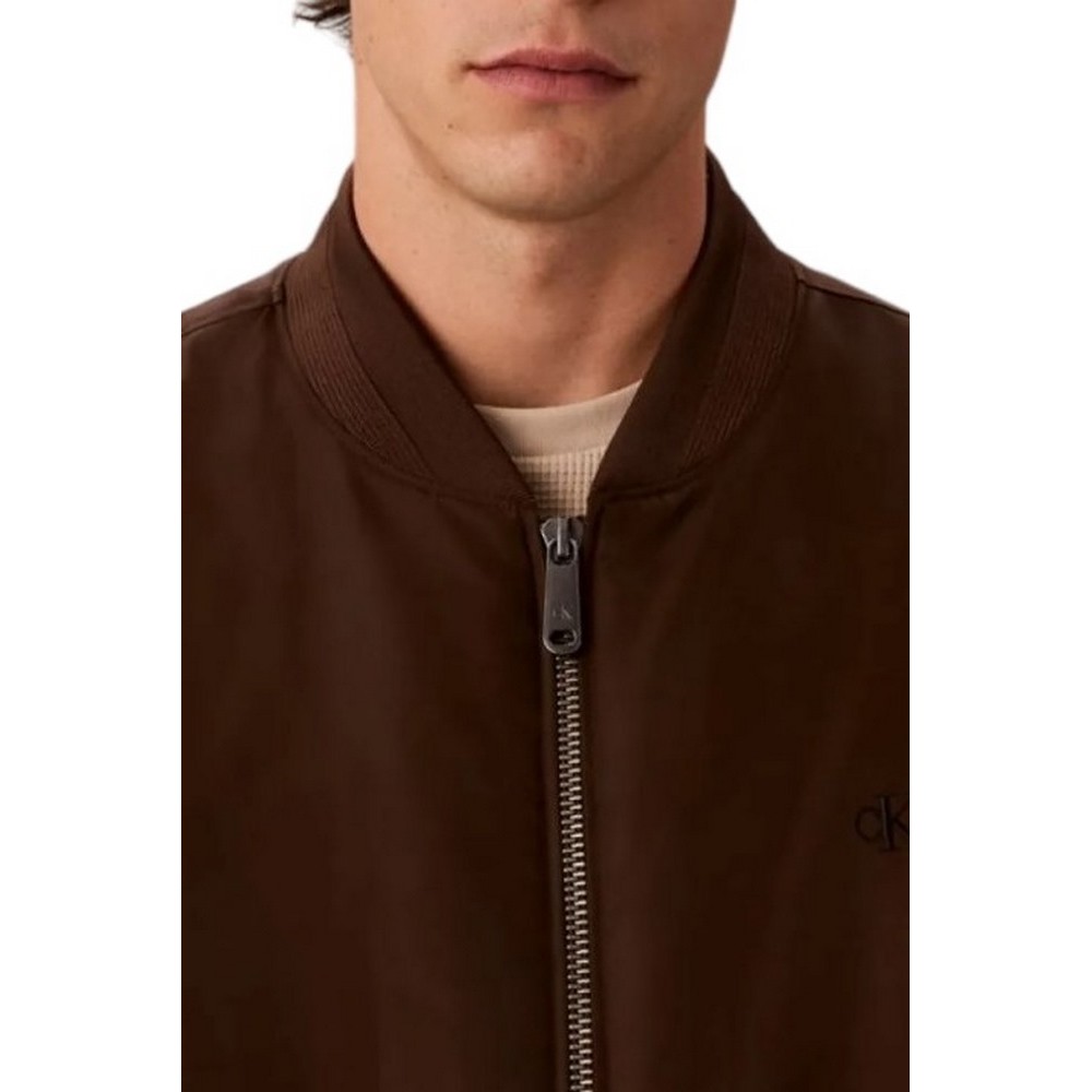 CALVIN KLEIN JEANS NYLON BOMBER JKT ΜΠΟΥΦΑΝ ΑΝΔΡΙΚΟ BROWN