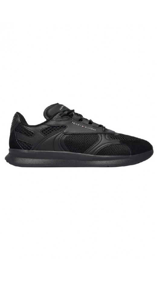 TOMMY HILFIGER LIGHTWEIGHT RUNNER MONOCOLOR ΠΑΠΟΥΤΣΙ ΑΝΔΡΙΚΟ BLACK