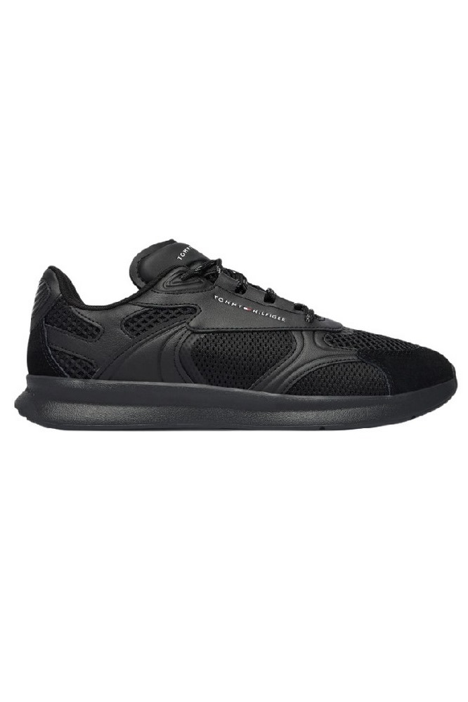 TOMMY HILFIGER LIGHTWEIGHT RUNNER MONOCOLOR ΠΑΠΟΥΤΣΙ ΑΝΔΡΙΚΟ BLACK
