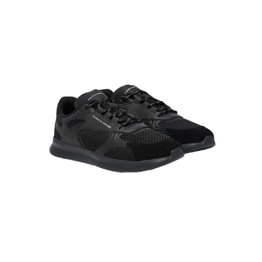 TOMMY HILFIGER LIGHTWEIGHT RUNNER MONOCOLOR ΠΑΠΟΥΤΣΙ ΑΝΔΡΙΚΟ BLACK