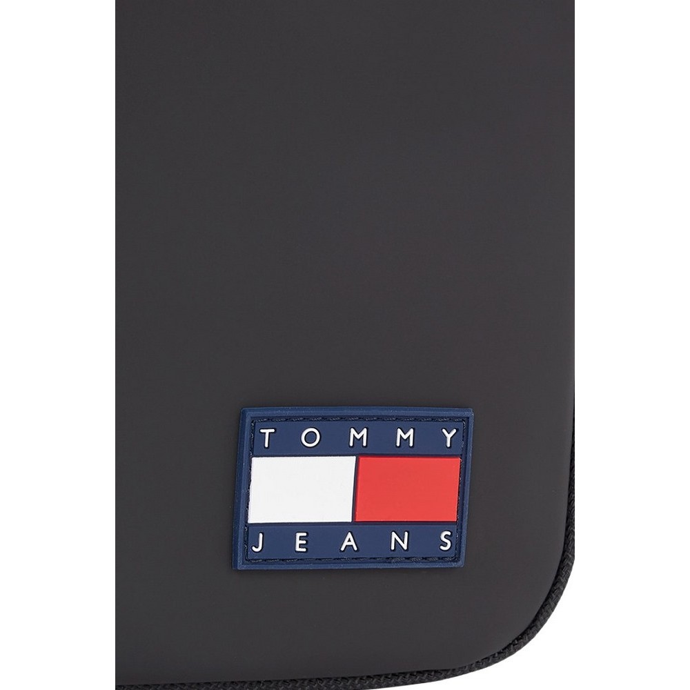 TOMMY JEANS ELEVATED PU REPORTER ΤΣΑΝΤΑ ΑΝΔΡΙΚΗ BLACK