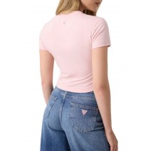 GUESS BASIC MINI LOGO T-SHIRT ΜΠΛΟΥΖΑ ΓΥΝΑΙΚΕΙΑ PINK