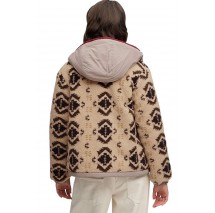 SUPERDRY SHERPA JAQUARD FLEECE HYBRID ΜΠΟΥΦΑΝ ΓΥΝΑΙΚΕΙΟ BEIGE