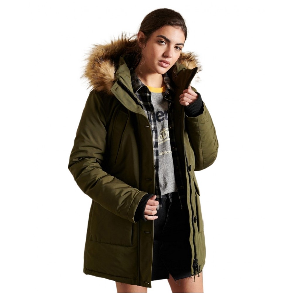 ΜΠΟΥΦΑΝ PARKA ΓΥΝΑΙΚΕΙΟ SUPERDRY KHAKI