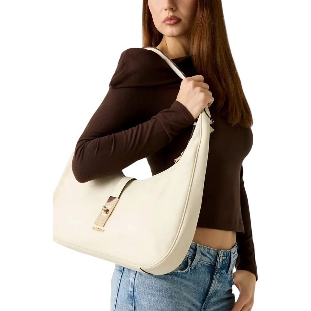 GUESS BROOKE HOBO ΤΣΑΝΤΑ ΓΥΝΑΙΚΕΙΑ OFF WHITE
