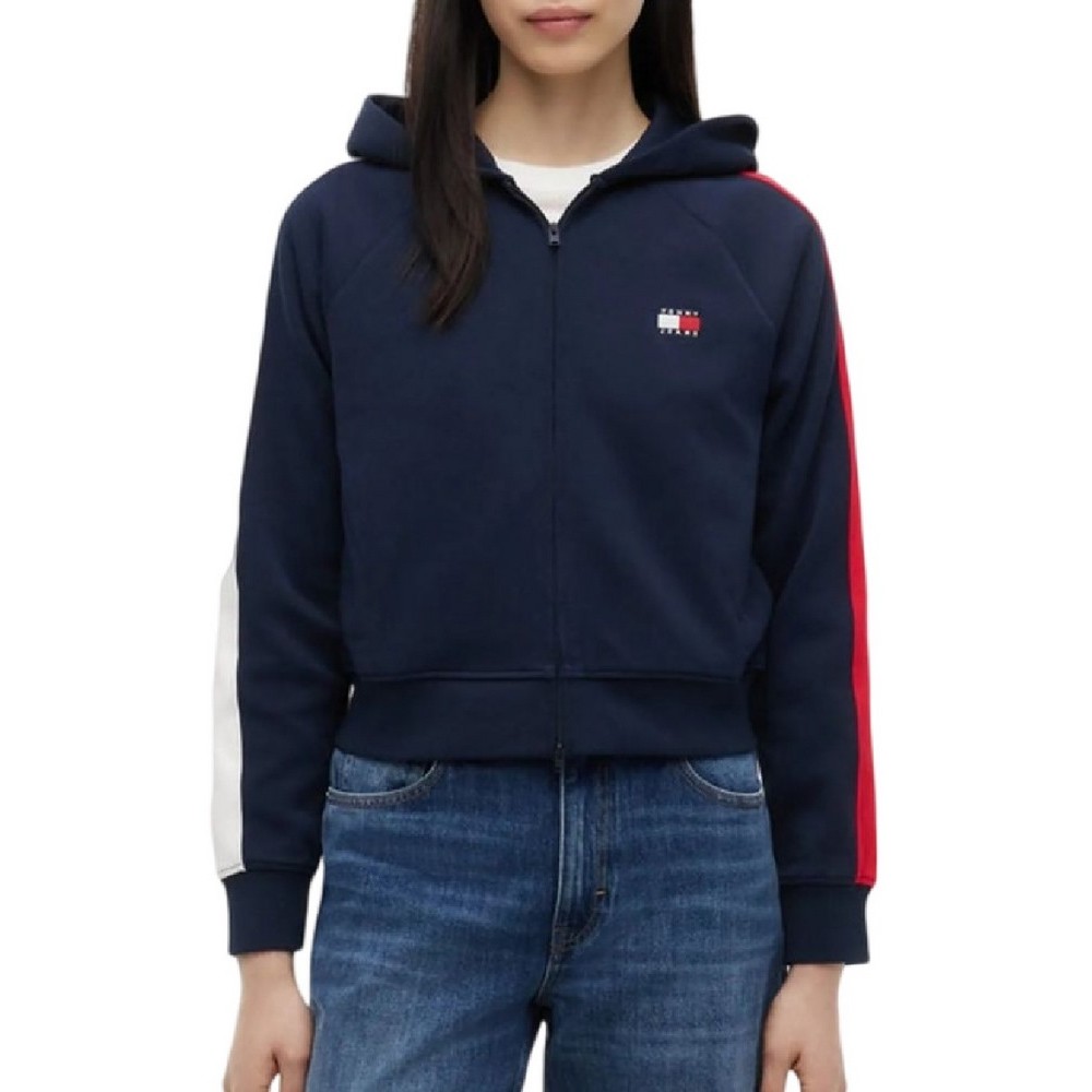 TOMMY JEANS REG BADGE TRACK HOOD EXT ΖΑΚΕΤΑ ΦΟΥΤΕΡ ΓΥΝΑΙΚΕΙΑ NAVY