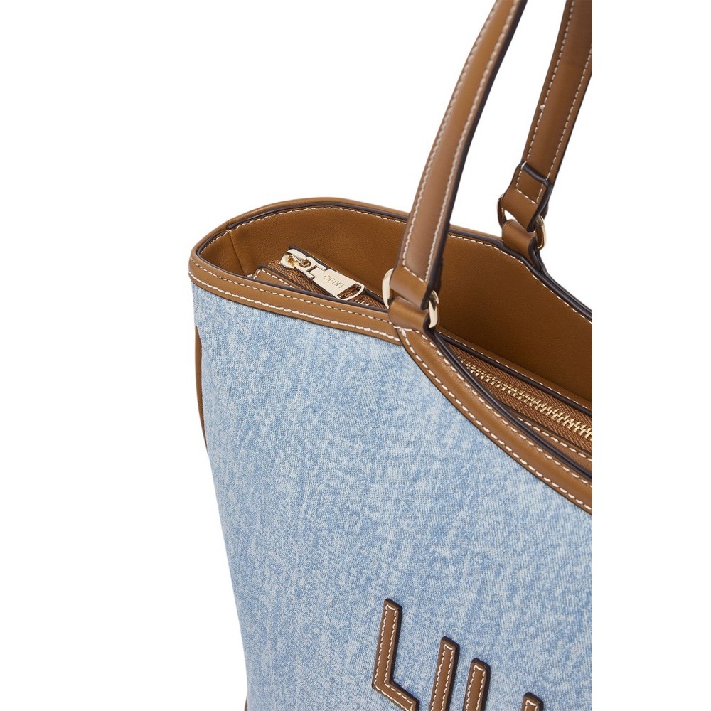 LIU JO FERIELLE TOTE BAG AA6208T377A ΤΣΑΝΤΑ ΓΥΝΑΙΚΕΙΑ DENIM LIGHT