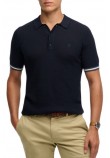 SUPERDRY D2 STUD KNITTED TEXTURE POLO T-SHIRT ΜΠΛΟΥΖΑ ΑΝΔΡΙΚΗ NAVY