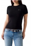 GUESS NEW CN MINI LOGO T-SHIRT ΜΠΛΟΥΖΑ ΓΥΝΑΙΚΕΙΑ BLACK
