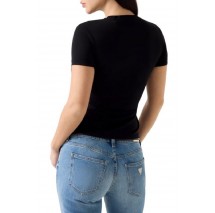 GUESS NEW CN MINI LOGO T-SHIRT ΜΠΛΟΥΖΑ ΓΥΝΑΙΚΕΙΑ BLACK