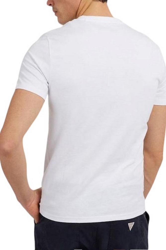 GUESS AIDY CN SS TEE T-SHIRT ΜΠΛΟΥΖΑ ΑΝΔΡΙΚΗ WHITE