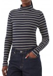TOMMY JEANS ESSENTIAL MOCK NECK ΜΠΛΟΥΖΑ ΜΑΚΡΥΜΑΝΙΚΗ ΓΥΝΑΙΚΕΙΑ NAVY