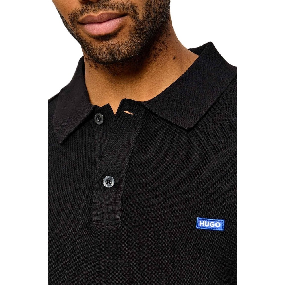 HUGO BOSS SAN PATTY SWEATER ΜΠΛΟΥΖΑ ΠΛΕΚΤΗ ΑΝΔΡΙΚΗ BLACK