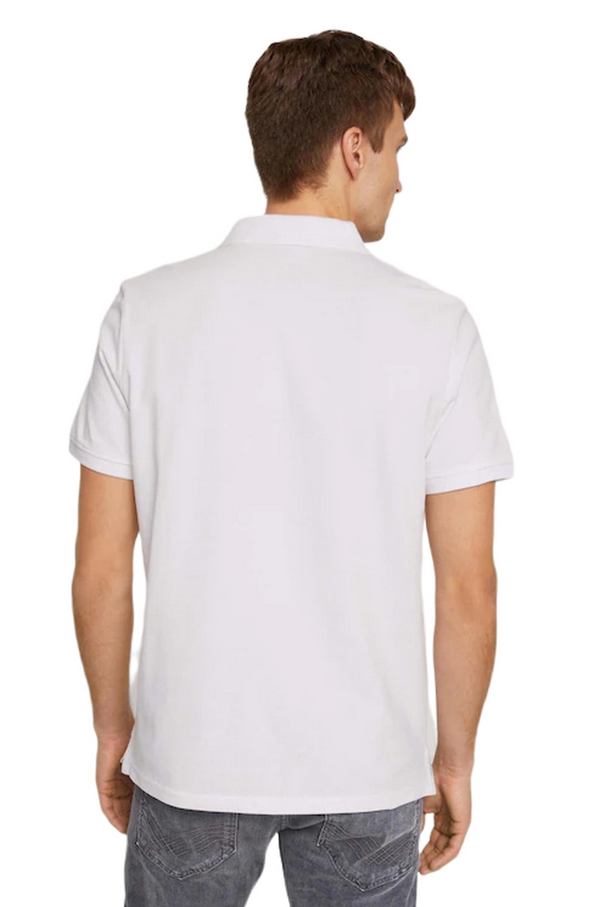 ΜΠΛΟΥΖΑ POLO BACIC WITH CONTRAST  ΑΝΔΡΙΚΗ TOM TAILOR WHITE