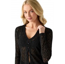 GUESS MATILDE LACE CARDI ΤΟΠ ΜΠΛΟΥΖΑ ΓΥΝΑΙΚΕΙΑ BLACK