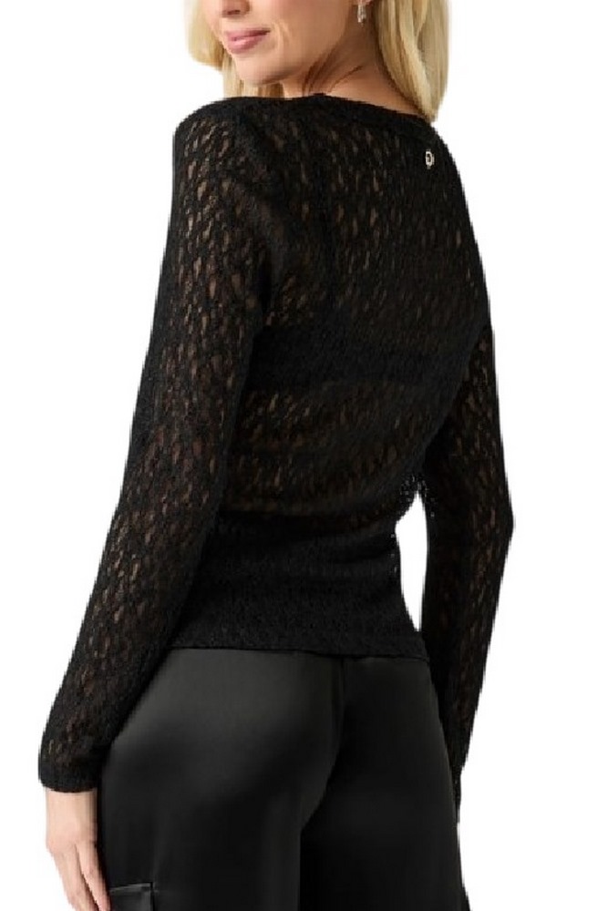 GUESS MATILDE LACE CARDI ΤΟΠ ΜΠΛΟΥΖΑ ΓΥΝΑΙΚΕΙΑ BLACK