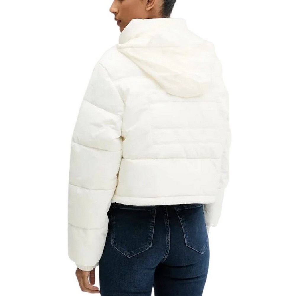 TOMMY JEANS FLAG BACK CROP ESS PUFFER ΜΠΟΥΦΑΝ ΓΥΝΑΙΚΕΙΟ OFF WHITE