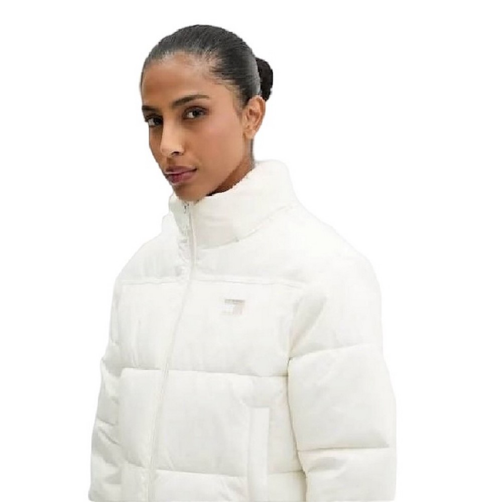 TOMMY JEANS FLAG BACK CROP ESS PUFFER ΜΠΟΥΦΑΝ ΓΥΝΑΙΚΕΙΟ OFF WHITE
