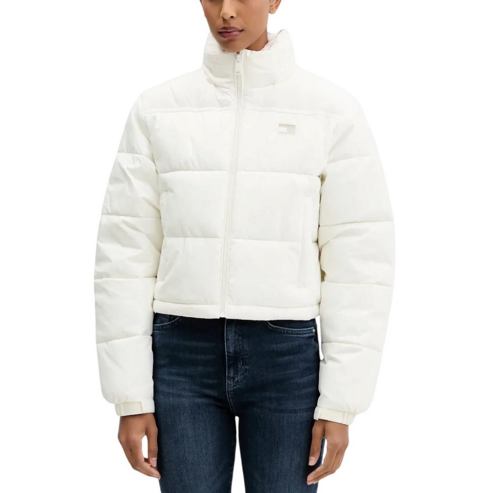TOMMY JEANS FLAG BACK CROP ESS PUFFER ΜΠΟΥΦΑΝ ΓΥΝΑΙΚΕΙΟ OFF WHITE