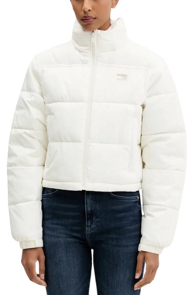 TOMMY JEANS FLAG BACK CROP ESS PUFFER ΜΠΟΥΦΑΝ ΓΥΝΑΙΚΕΙΟ OFF WHITE
