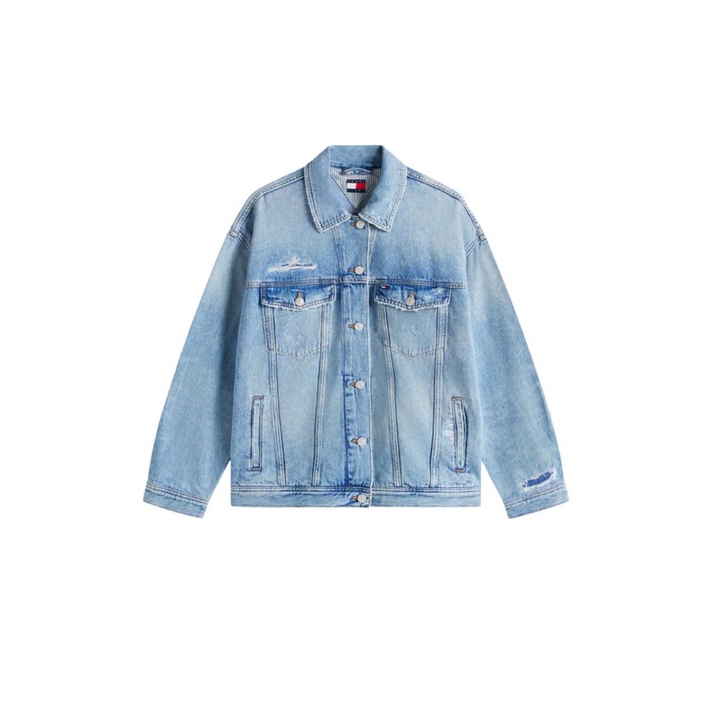 TOMMY JEANS TRUCKER JACKET BJ2017 ΤΖΙΝ ΜΠΟΥΦΑΝ ΓΥΝΑΙΚΕΙΟ DENIM LIGHT