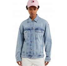 TOMMY JEANS TRUCKER JACKET BJ2017 ΤΖΙΝ ΜΠΟΥΦΑΝ ΓΥΝΑΙΚΕΙΟ DENIM LIGHT