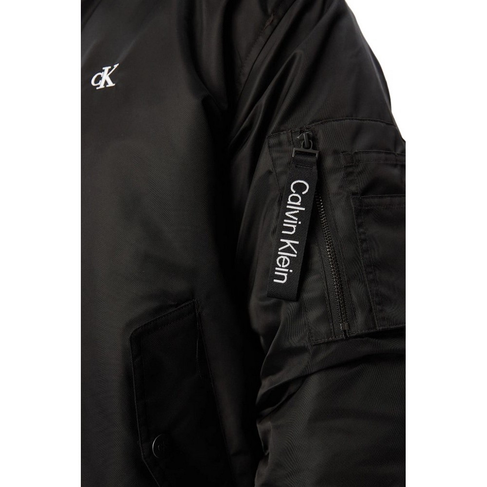 CALVIN KLEIN JEANS NYLON BOMBER JKT ΜΠΟΥΦΑΝ ΑΝΔΡΙΚΟ BLACK