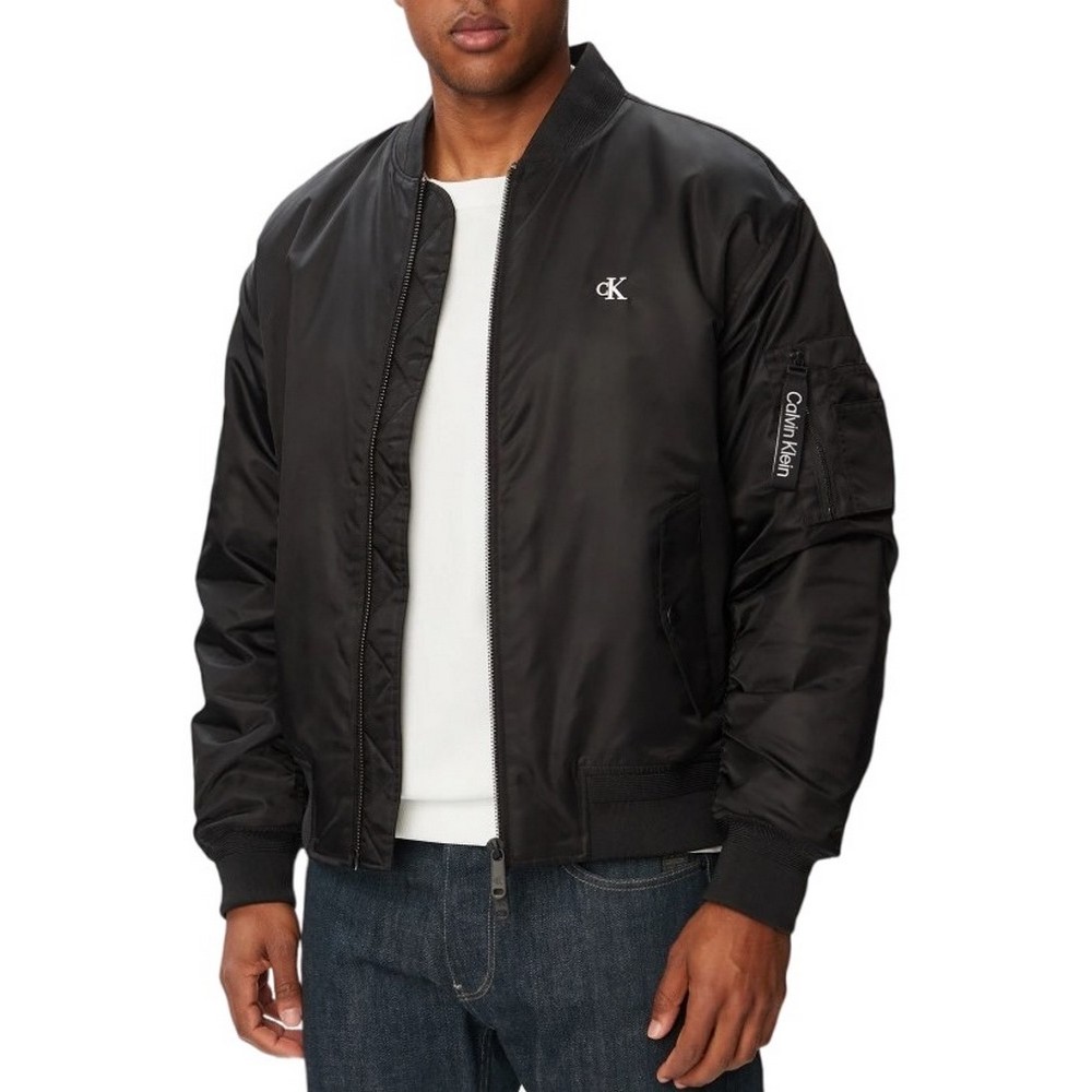CALVIN KLEIN JEANS NYLON BOMBER JKT ΜΠΟΥΦΑΝ ΑΝΔΡΙΚΟ BLACK