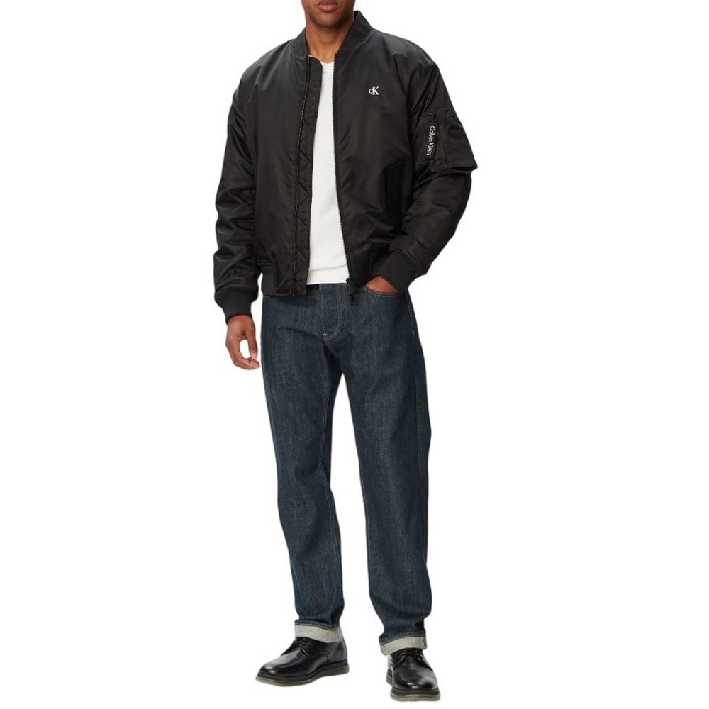 CALVIN KLEIN JEANS NYLON BOMBER JKT ΜΠΟΥΦΑΝ ΑΝΔΡΙΚΟ BLACK