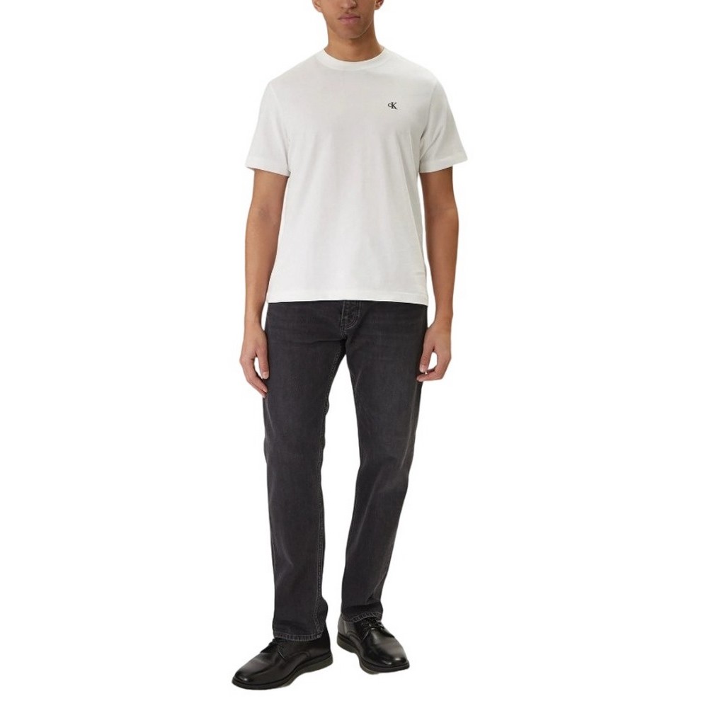 CALVIN KLEIN JEANS MONOGRAM 20S EASY T-SHIRT ΜΠΛΟΥΖΑ ΑΝΔΡΙΚΗ BRIGHT WHITE