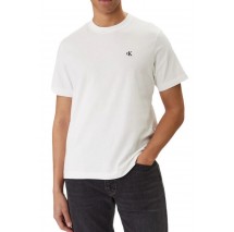 CALVIN KLEIN JEANS MONOGRAM 20S EASY T-SHIRT ΜΠΛΟΥΖΑ ΑΝΔΡΙΚΗ BRIGHT WHITE