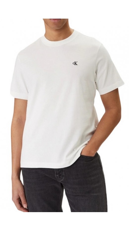 CALVIN KLEIN JEANS MONOGRAM 20S EASY T-SHIRT ΜΠΛΟΥΖΑ ΑΝΔΡΙΚΗ BRIGHT WHITE